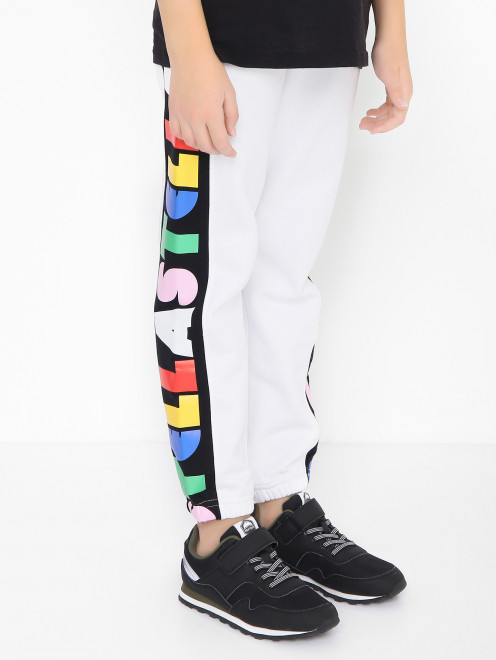 Трикотажные брюки с принтом Stella McCartney kids - МодельВерхНиз