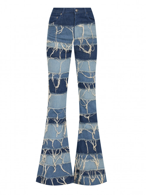Расклешенные джинсы с "рваным эффектом" Sportmax - Общий вид