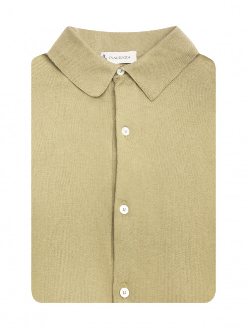 Рубашка из хлопка однотонная Piacenza Cashmere - Общий вид