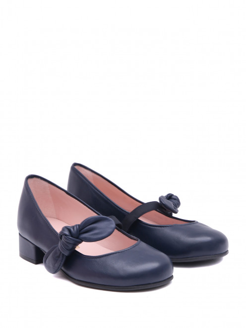 Кожаные туфли на каблуке с бантиком Pretty Ballerinas - Общий вид