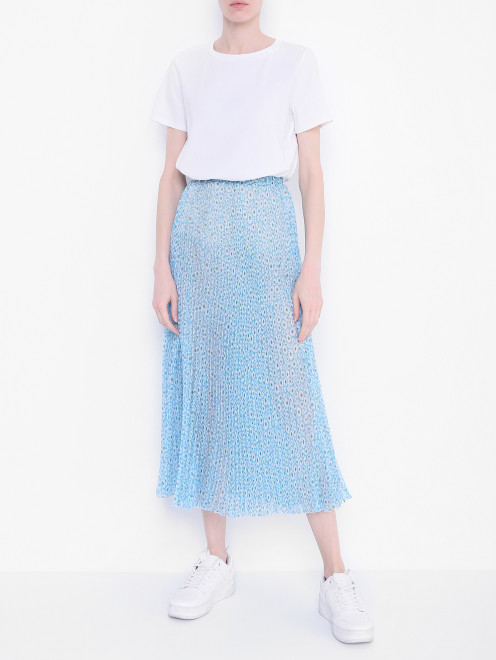 Плиссированная юбка с цветочным узором Ermanno Scervino - МодельОбщийВид