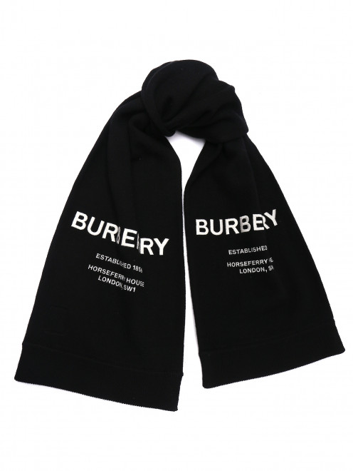 Комплект (варежки и шарф) из шерсти Burberry - Общий вид