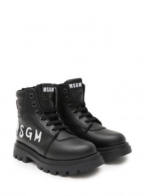 Кожаные утепленные ботинки MSGM - Общий вид