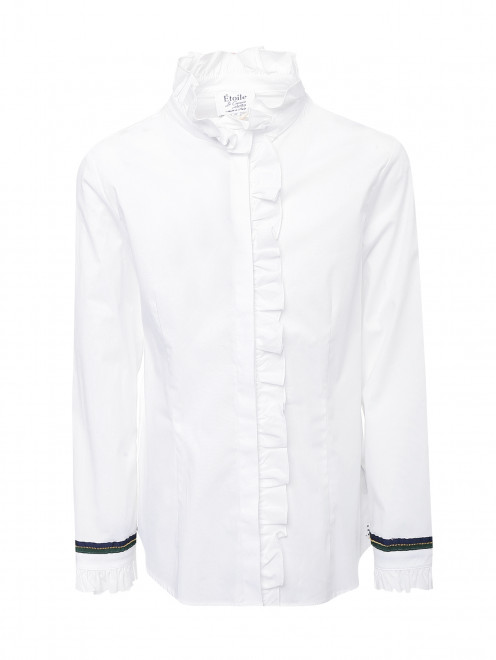 Блуза из хлопка с оборками Aletta Couture - Общий вид