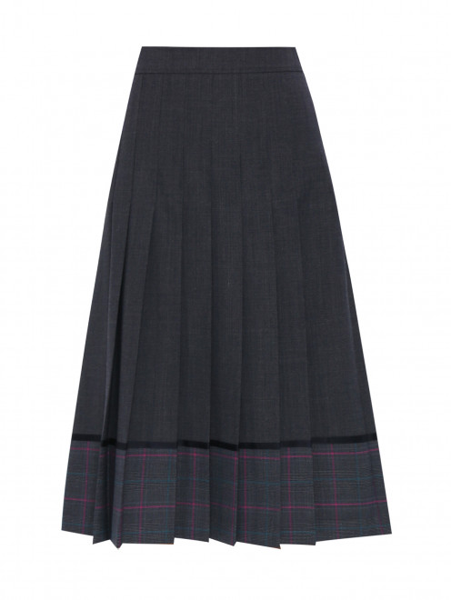 Плиссированная юбка из смешанной шерсти Moschino Boutique - Общий вид