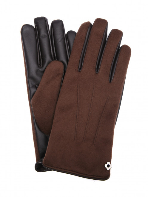 Комбинированные перчатки из кожи LARDINI - Общий вид