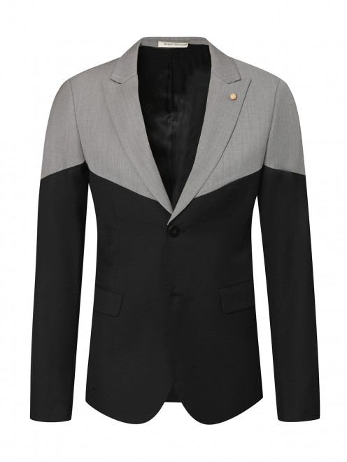 Комбинированный пиджак из шерсти  Artem Shumov - Общий вид