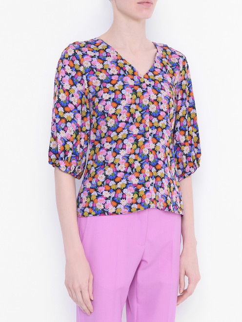 Блуза-топ с цветочным узором Paul Smith - МодельВерхНиз