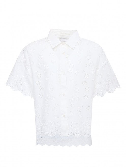 Блуза из шитья с асимметричным низом Ermanno Scervino Junior - Общий вид
