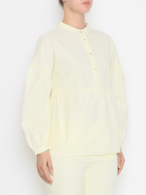 Блуза из хлопка на кнопках Marina Rinaldi - МодельВерхНиз