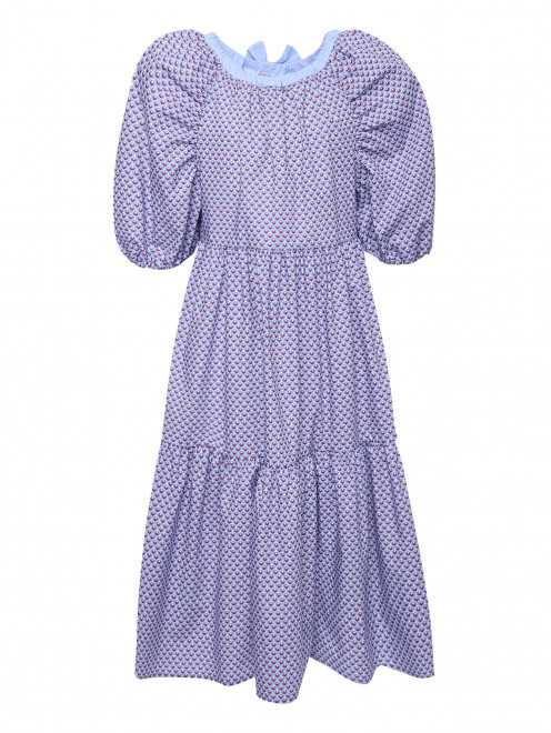 Платье с узором и объемными рукавами Il Gufo - Общий вид