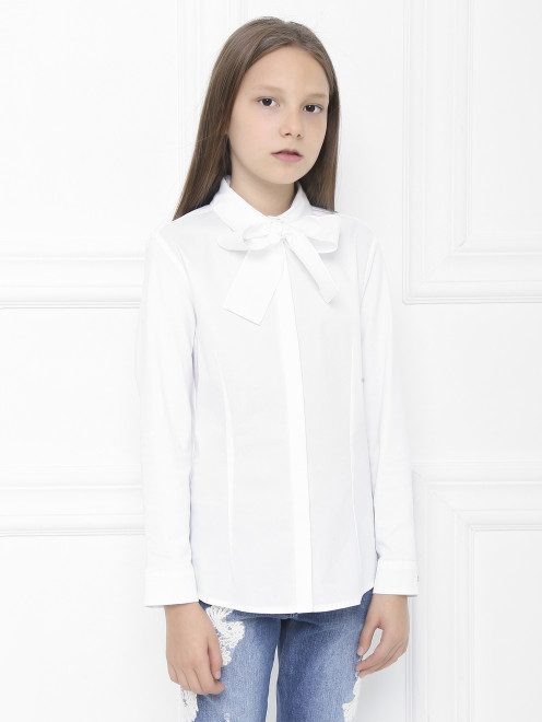 Рубашка из комбинированного хлопка Aletta Couture - МодельВерхНиз
