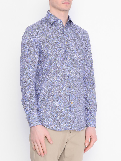 Рубашка из хлопка с цветочным узором Paul Smith - МодельВерхНиз