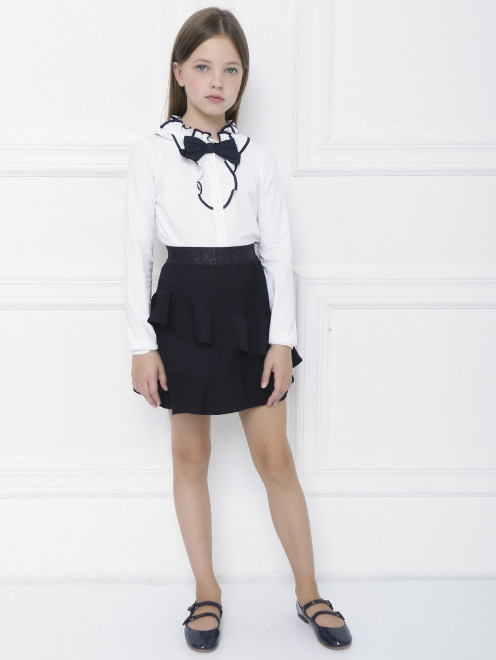 Блуза трикотажная со съемным декором Aletta Couture - МодельОбщийВид