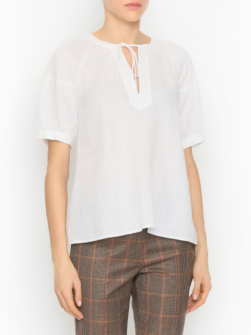 Блуза из рами с коротким рукавом Max&Co - МодельВерхНиз
