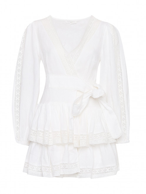 Платье-мини из льна с вышивкой Maia Bergman - Общий вид