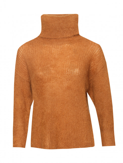 Однотонный свитер из мохера свободного кроя Alberta Ferretti - Общий вид