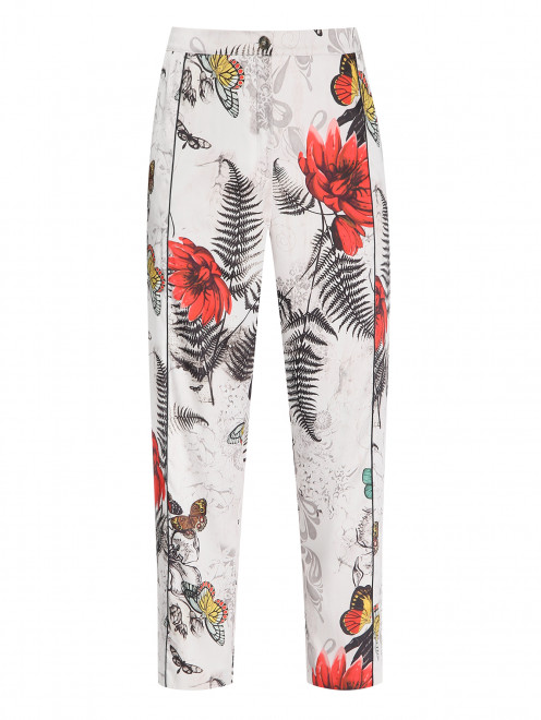 Атласные брюки с цветочным узором Marina Rinaldi - Общий вид
