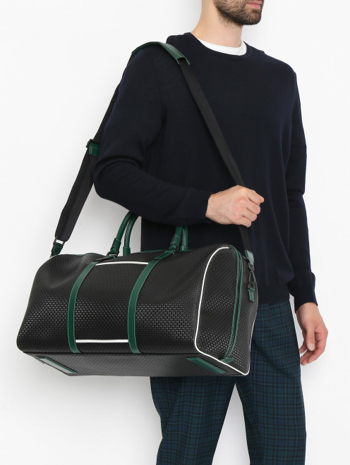 Дорожная сумка из кожи со съемным плечевым ремнем Serapian Milano - МодельВерхНиз