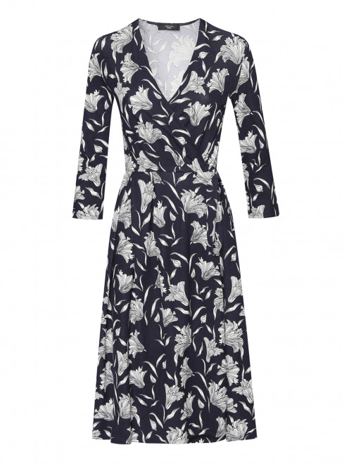 Платье из смешанной вискозы с цветочным узором Weekend Max Mara - Общий вид