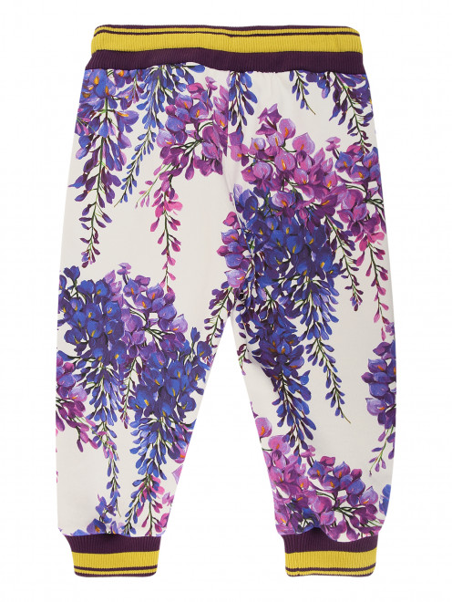 Трикотажные брюки с цветочным узором Dolce & Gabbana - Обтравка1