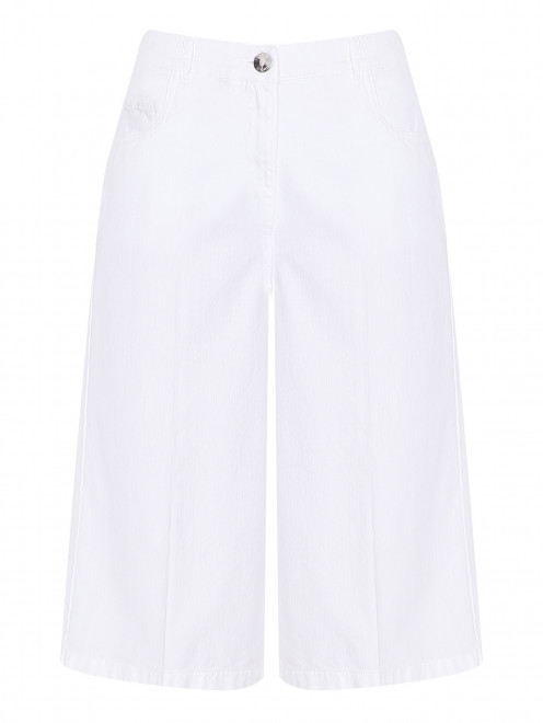Джинсовые шорты из хлопка с вышивкой Moschino Boutique - Общий вид