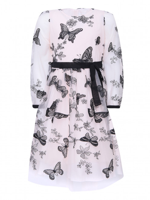 Платье из сетки с длинным рукавом Aletta Couture - Общий вид