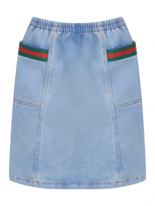 Джинсовая юбка с карманами Gucci - Общий вид