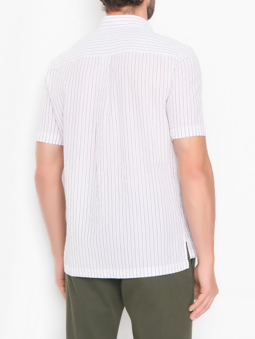 Рубашка из хлопка с узором полоска Giampaolo - МодельВерхНиз1