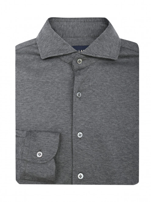 Рубашка из хлопка однотонная LARDINI - Общий вид