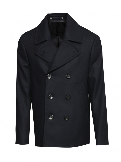 Двубортное пальто из шерсти с карманами Paul Smith - Общий вид