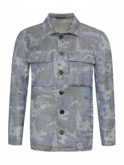 Куртка изо льна с накладными карманами LARDINI - Общий вид