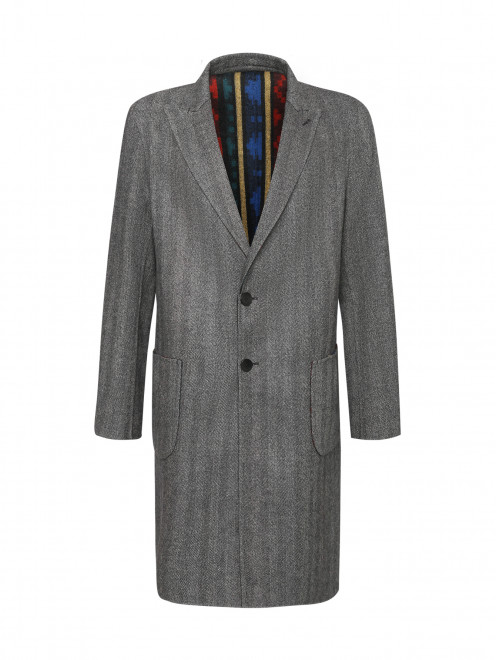 Пальто из шерсти с узором Etro - Общий вид