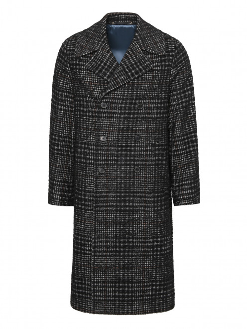 Двубортное пальто из шерсти с узором Paul Smith - Общий вид