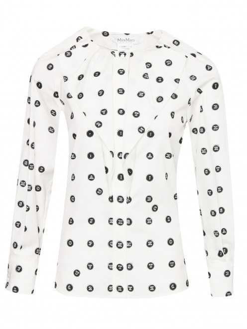 Блуза из хлопка с узором Max Mara - Общий вид